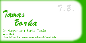 tamas borka business card